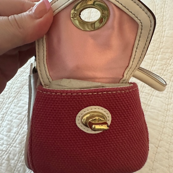 Vintage Coach Gallery Pocket Satchel Bag - Pink & White - Picture 7 of 16